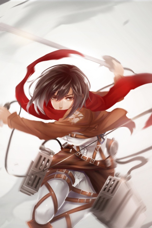 Микасса идет в бой, аниме Атака Титанов