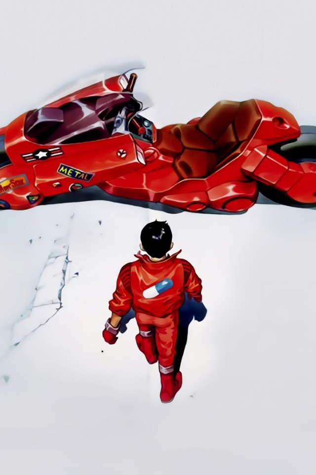 Мотоцикл ждет своего хозяина, аниме Акира