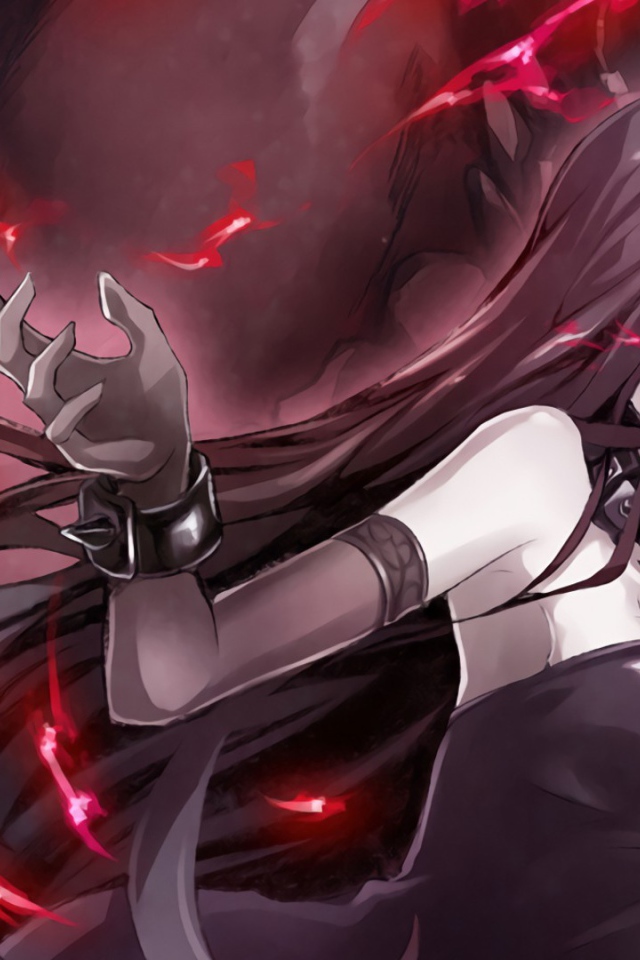 Красноглазая девушка из аниме Battleship Water Oni