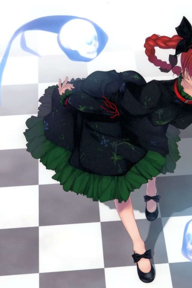 Рыжая девушка аниме с косами, Kaenbyou Rin