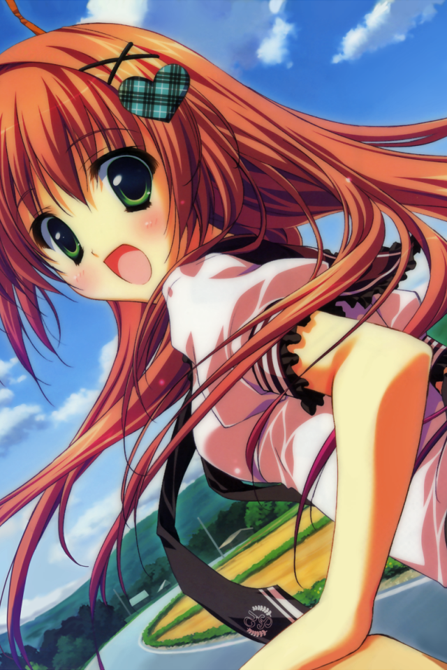 Рыжая девушка из аниме Мост в звездное небо