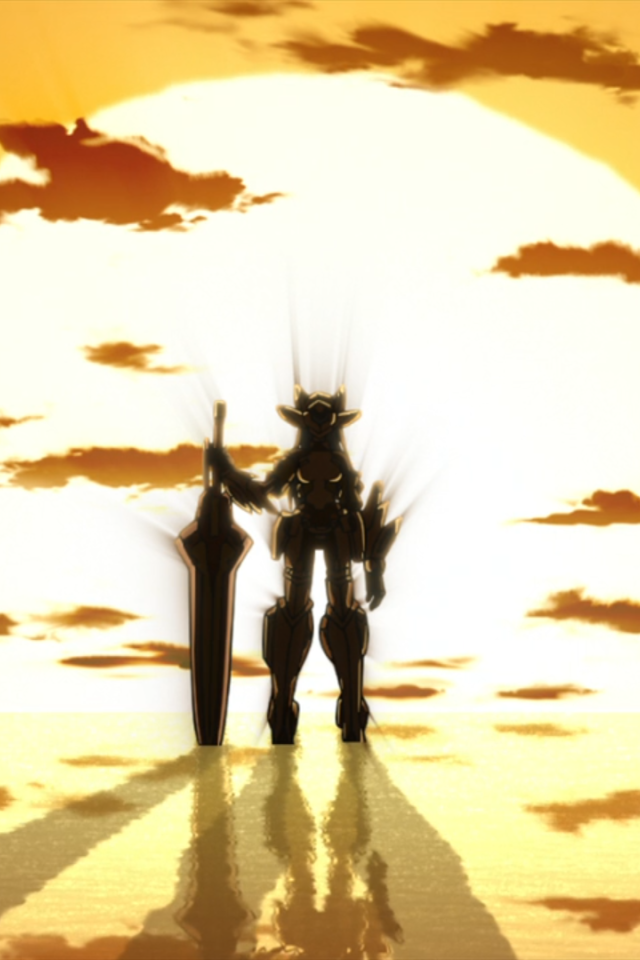 Робот на фоне заката, аниме Необъятные Небеса