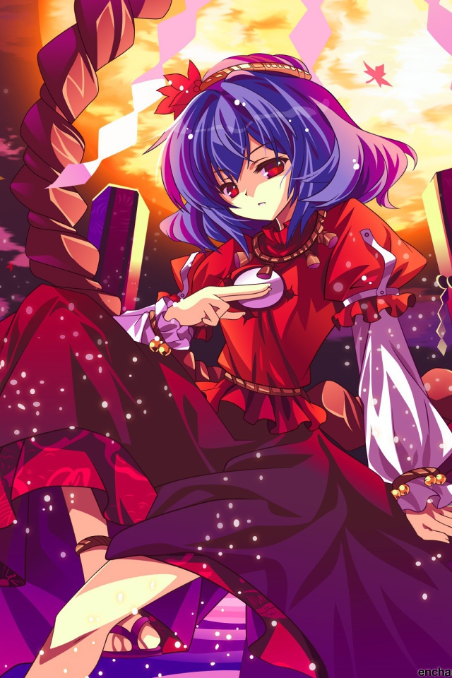 Грустная девушка аниме Yasaka Kanako