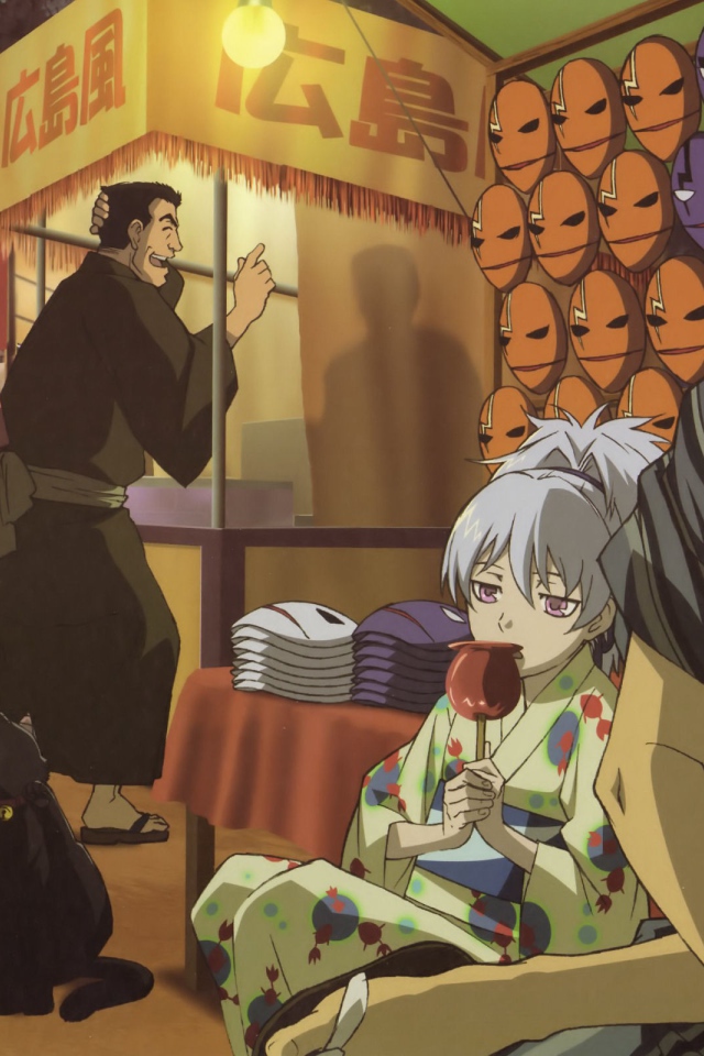 Продажа масок в аниме Темнее черного