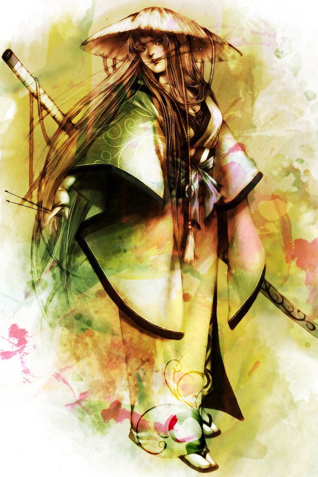 Японская девушка самурай