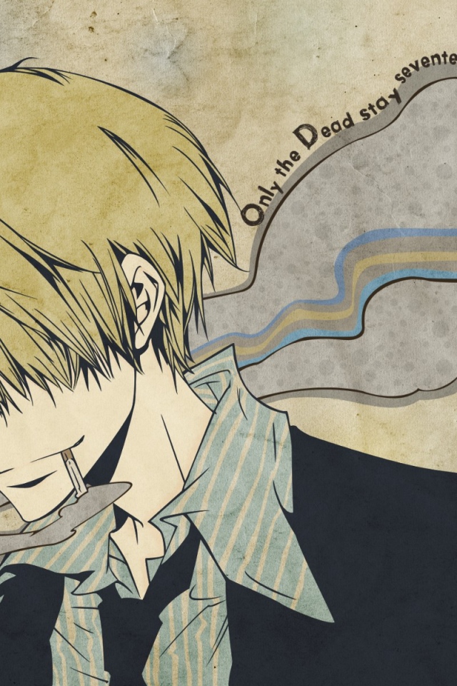 Санджи курит и думает, аниме Большой куш