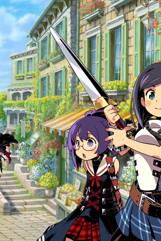 Школьница с мечом, аниме девушки