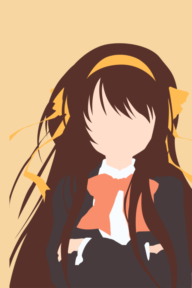 Silhouette of the girl Haruhi Suzumiya anime