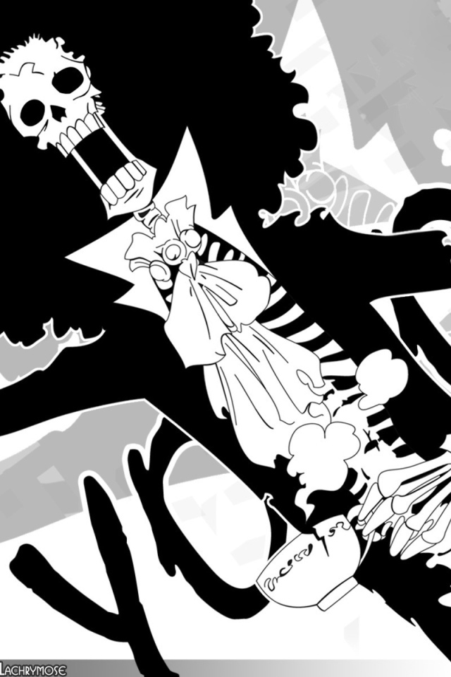 Скелет Бруук с пышными волосами, аниме Большой куш