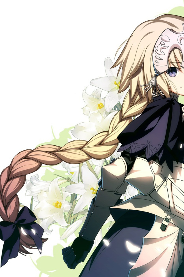 Коса на голове девушки аниме Ночь прибытия