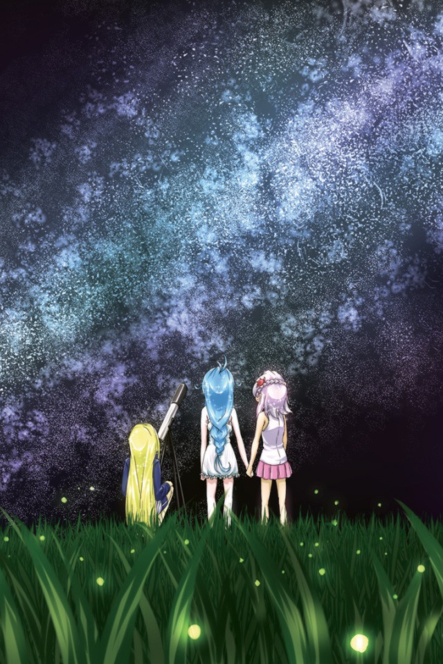 Звездное небо в аниме Моя кузина - инопланетянка