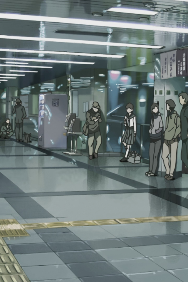 Станция метро в аниме Пять сантиметров в секунду