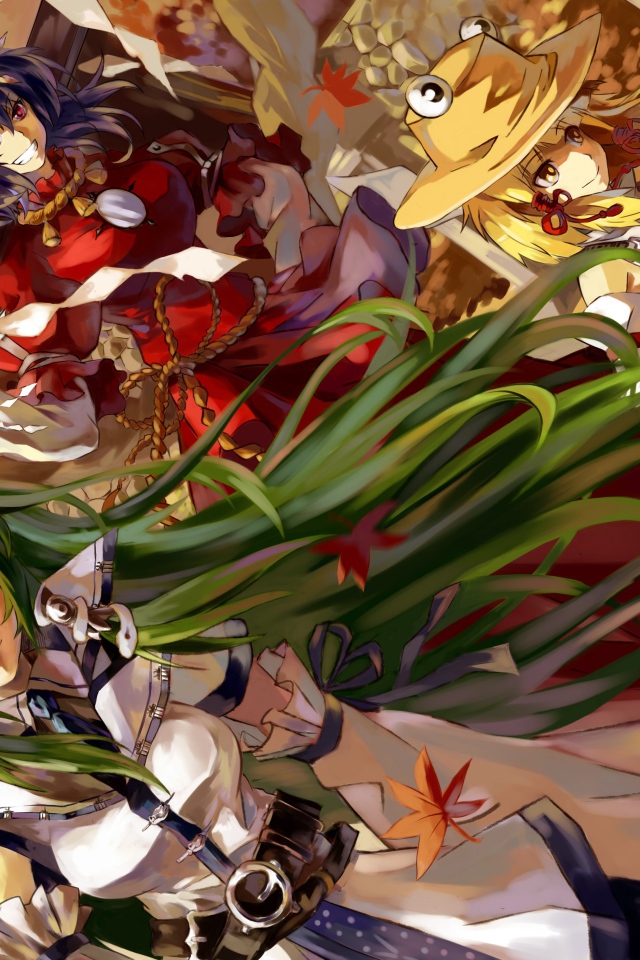 Зеленоволосая Сувако Мория из аниме