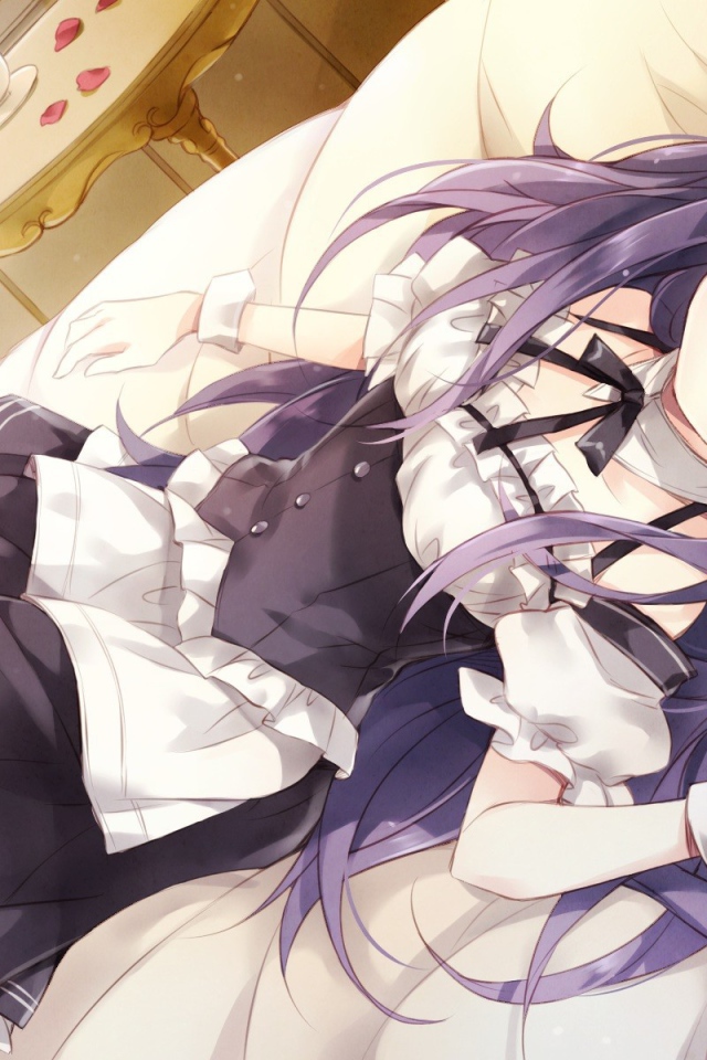 Милая девочка аниме Связанные небом