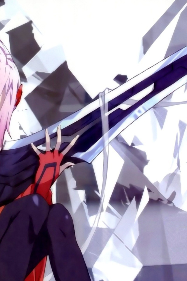 Меч в руке девушки аниме Корона грешника