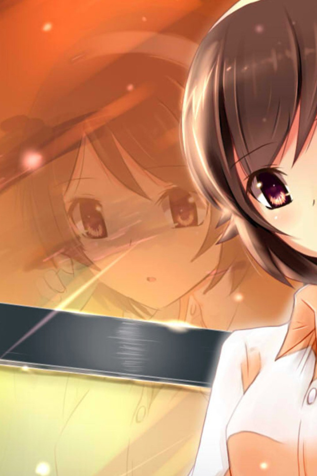 Разговор по телефону в аниме Одному лишь Богу ведомый мир