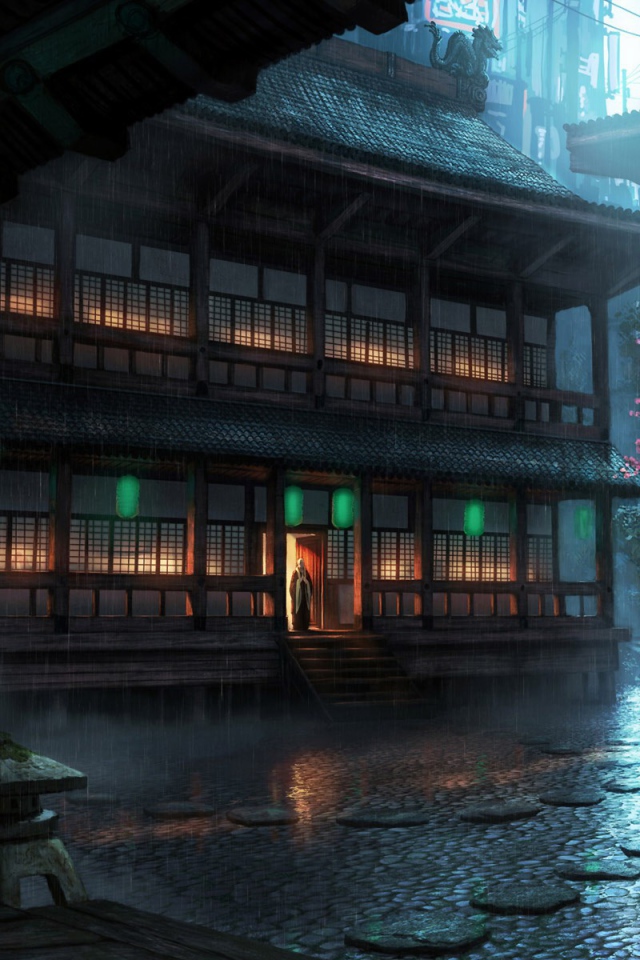 Архитектура города в манге аниме