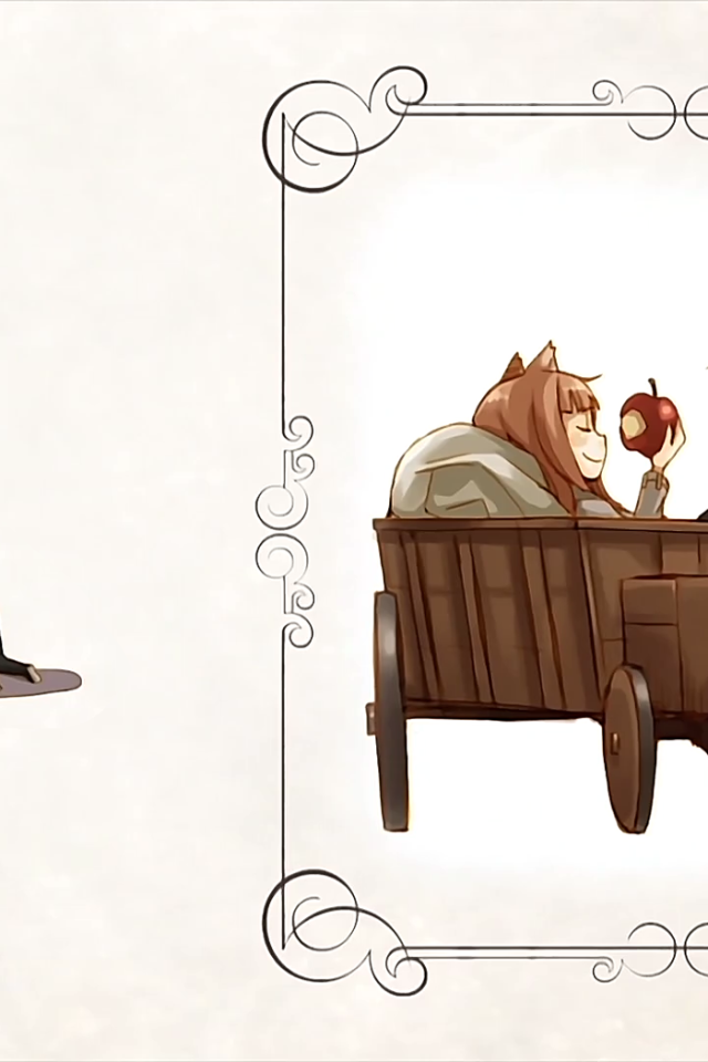 Телега в аниме Волчица и пряности