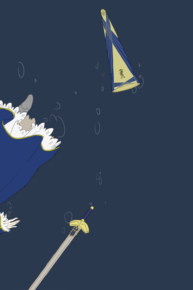 Поверженная Сайбер в аниме Ночь прибытия