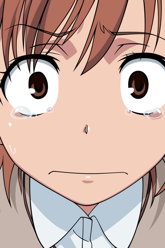 Испуганная девушка из аниме To Aru Kagaku no Railgun