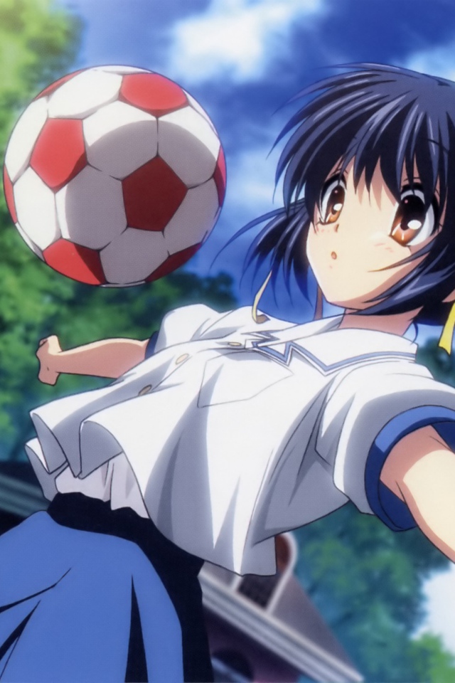 Игра в футбол в аниме Кланнад