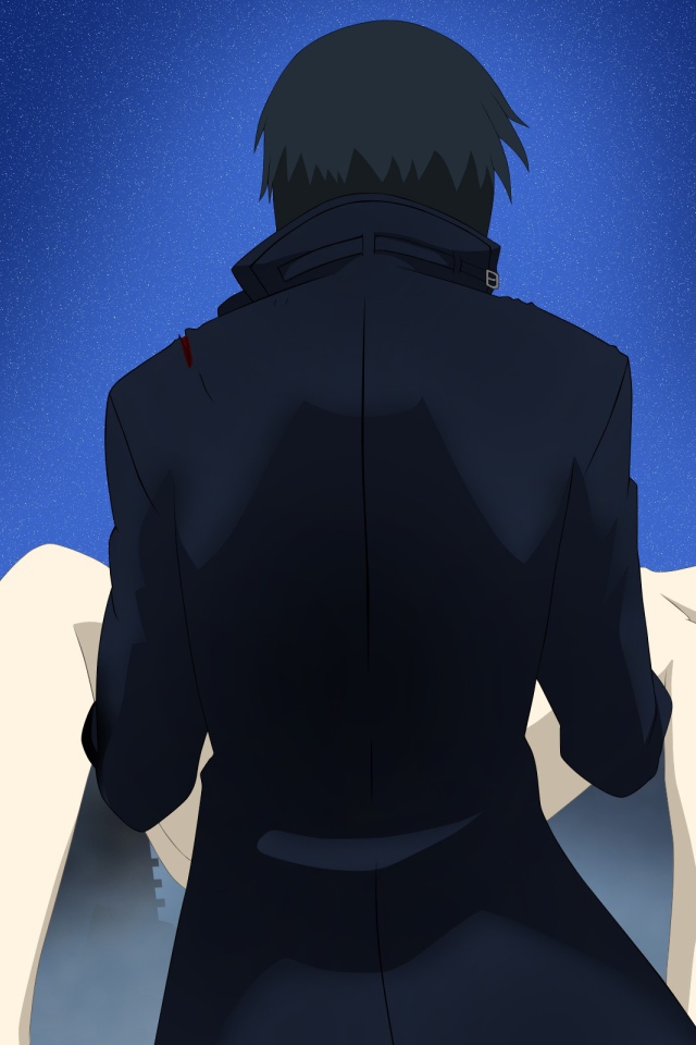 Девушка на руках парня, аниме Darker than Black