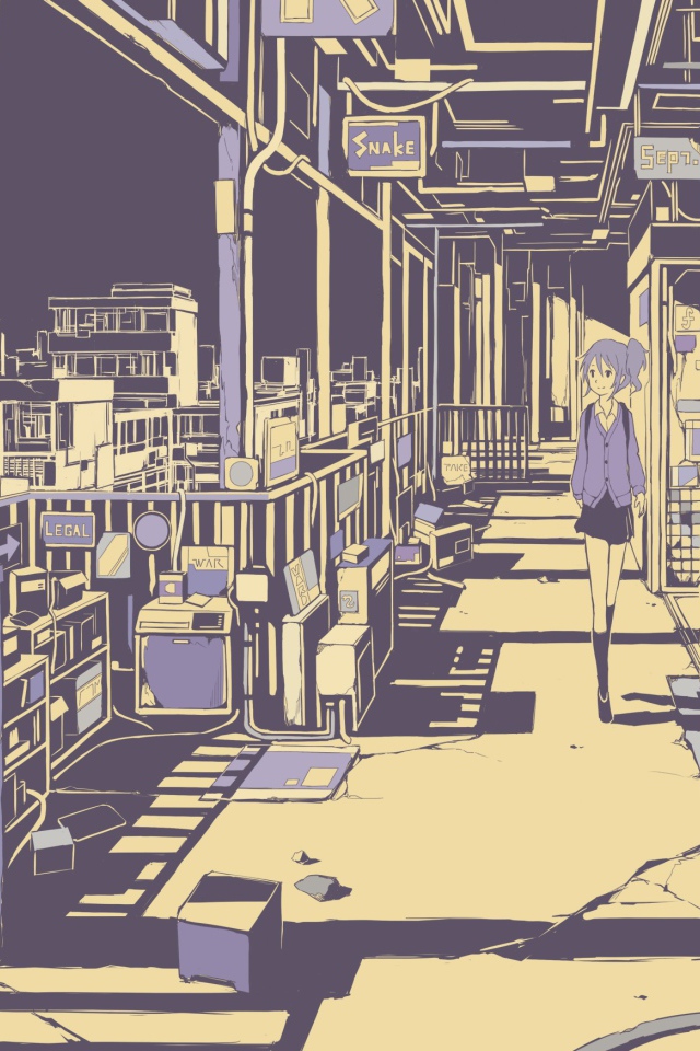 Девушка идет по террасе