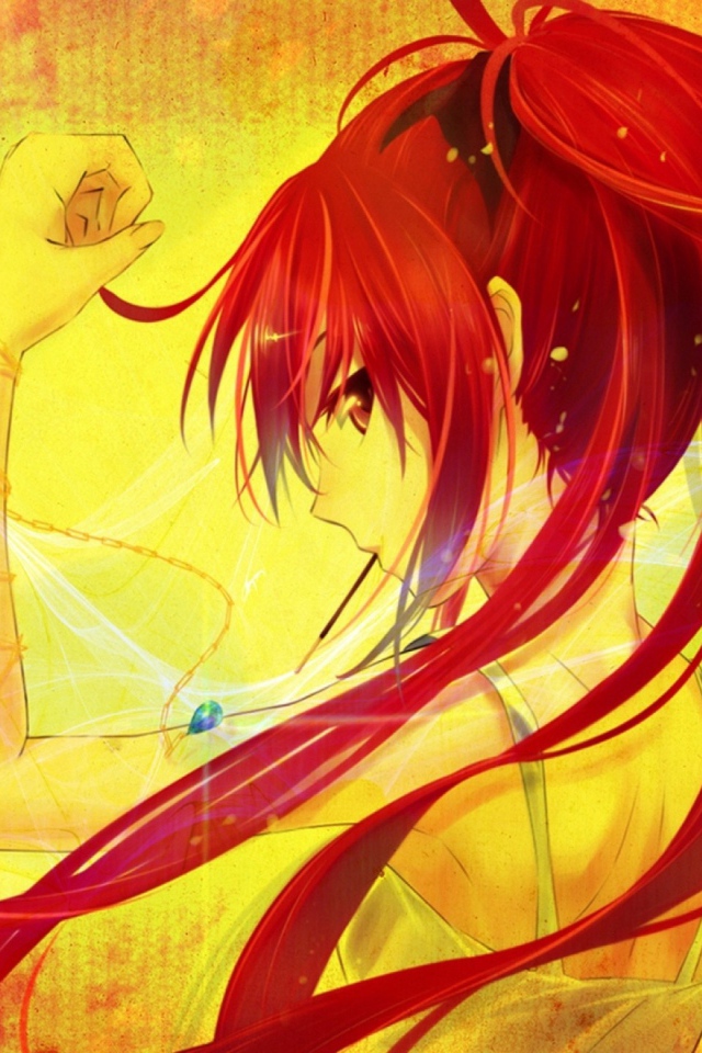 Девушка на желтом фоне, аниме Девочка-волшебница Мадока