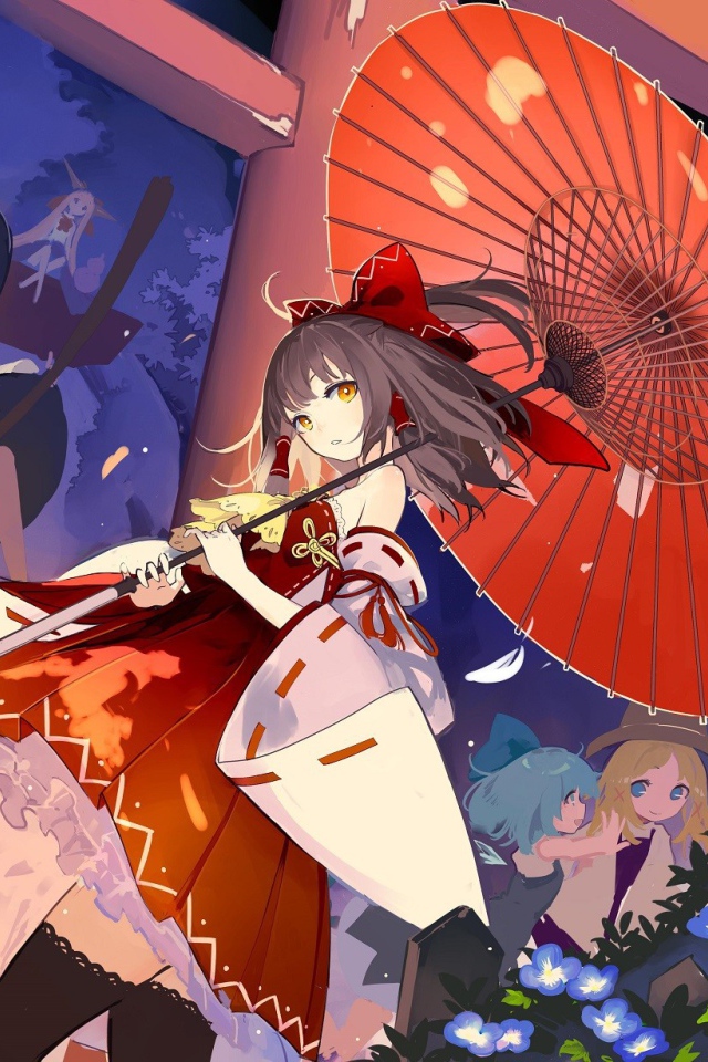 Девушка с зонтом Сувако Мория, аниме