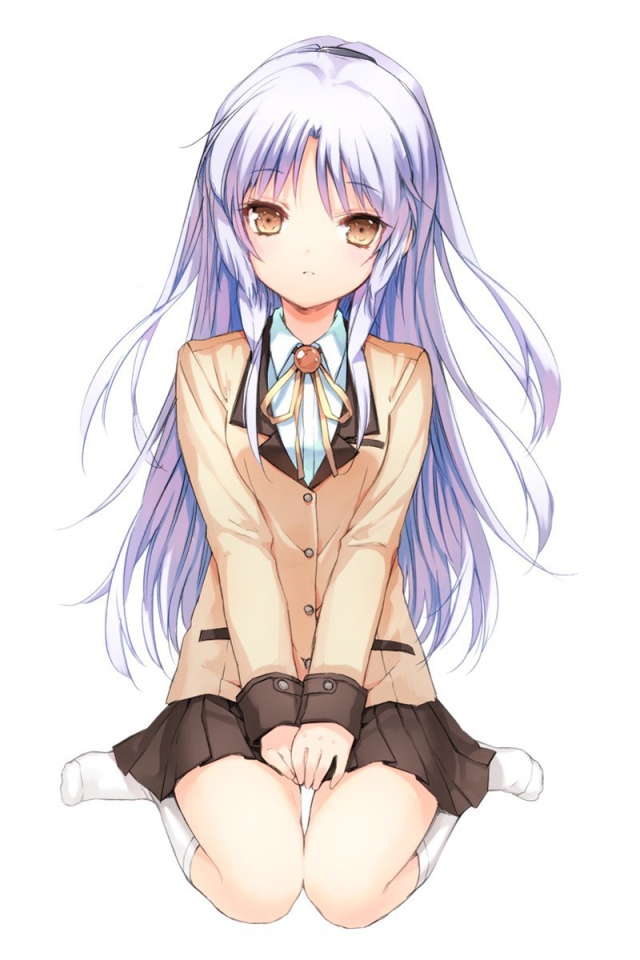 Девушка с голубыми волосами, аниме Ангельские ритмы