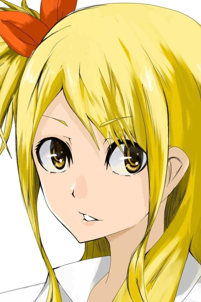Девушка с желтыми волосами в аниме Сказка о хвосте феи