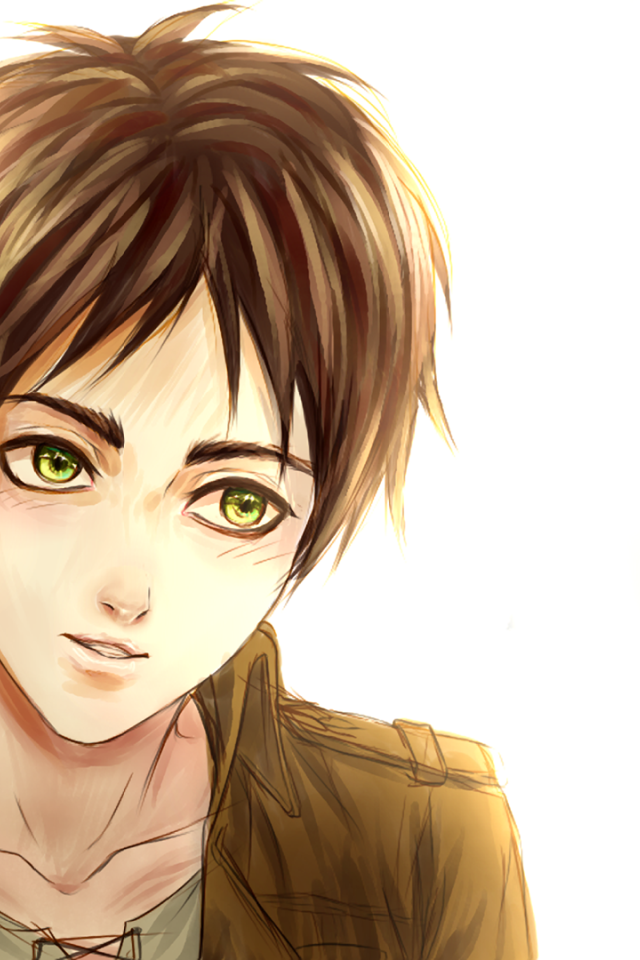 Зеленоглазый герой манги аниме Атака Титанов