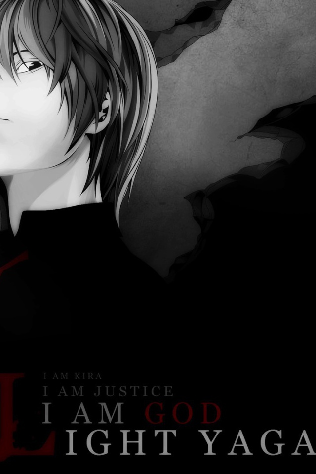 Парень на постере аниме Тетрадь смерти