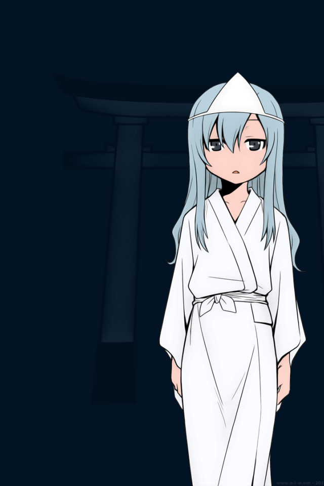 Героиня аниме с голубыми волосами
