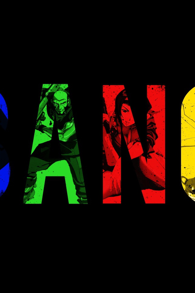 Надпись на черном фоне, аниме Ковбой Бибоп