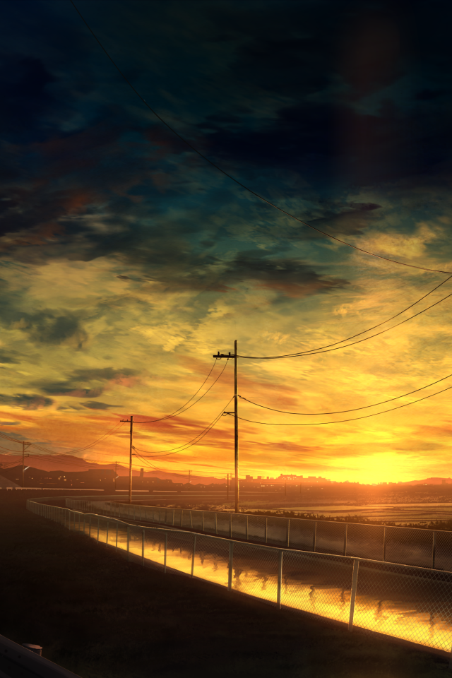 Дорога на закате, мир аниме