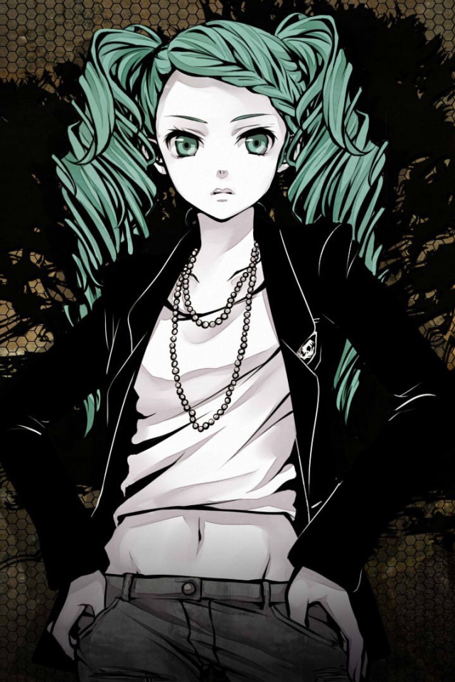 Три девушки аниме с волосами разного цвета