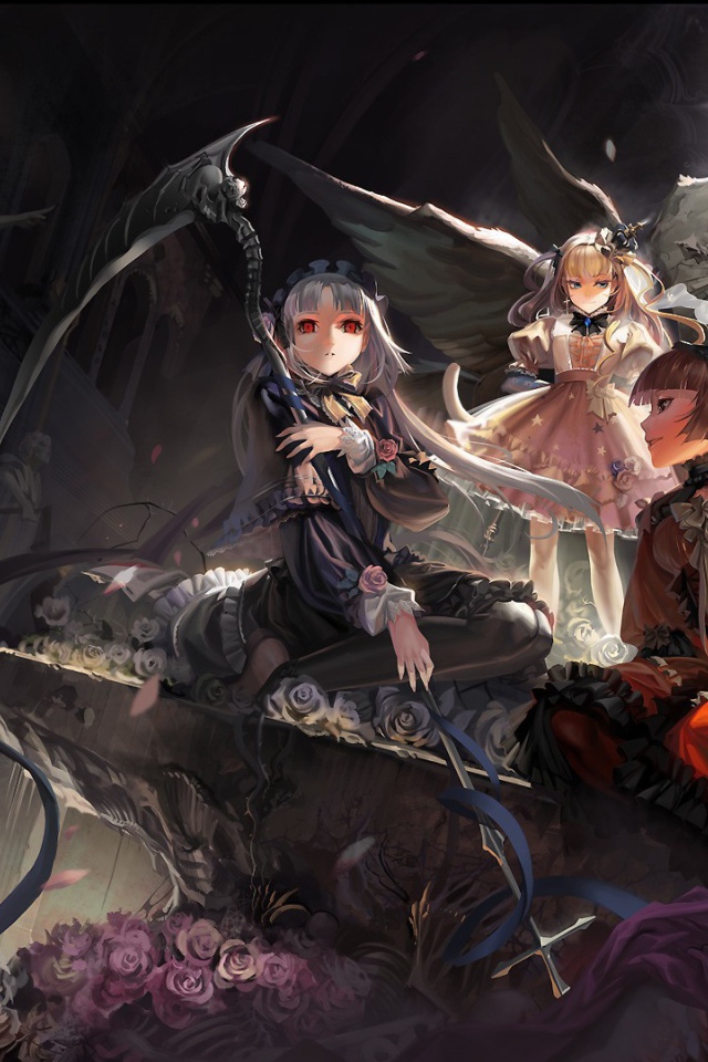 Три девушки подруги аниме