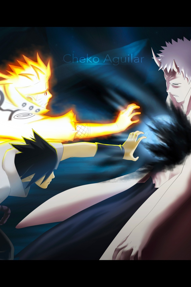 Тобирама и Наруто в бою, аниме