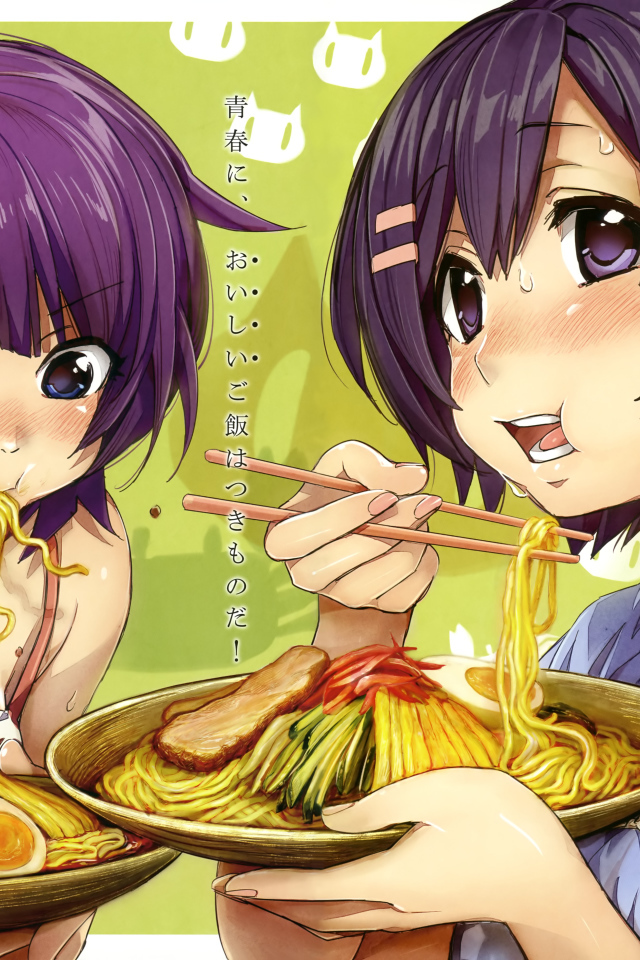 Две подружки в аниме Monogatari Series