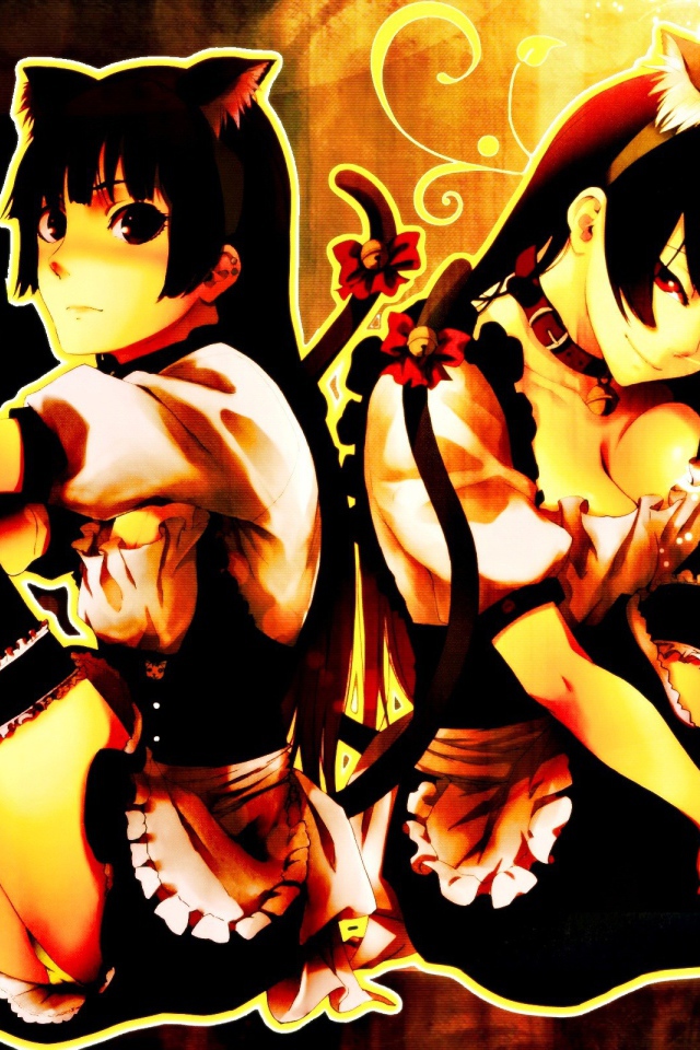 Две девушки из аниме Сумеречная дева и амнезия