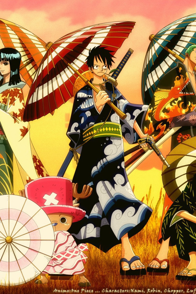 Зонтики персонажей аниме Большой куш