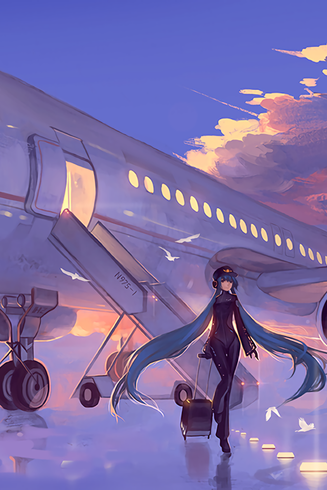 Вокалоид Hatsune Miku вышла из самолета