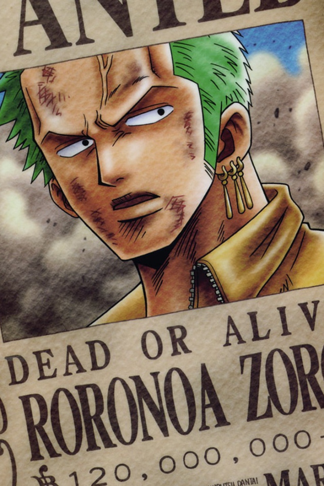 Розыск преступника Зоро из аниме Большой куш