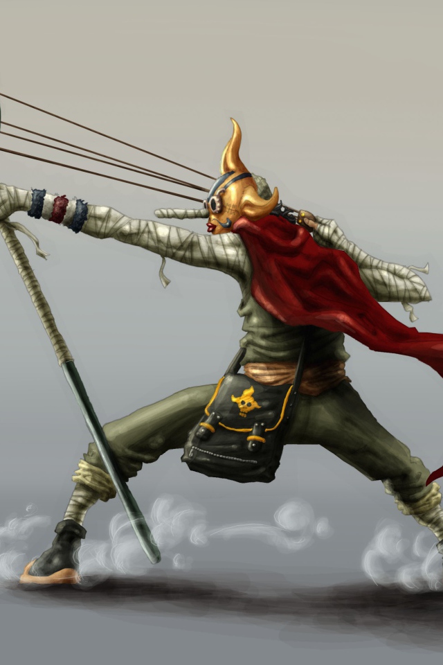 Юсуп стреляет из рогатки в аниме Большой куш