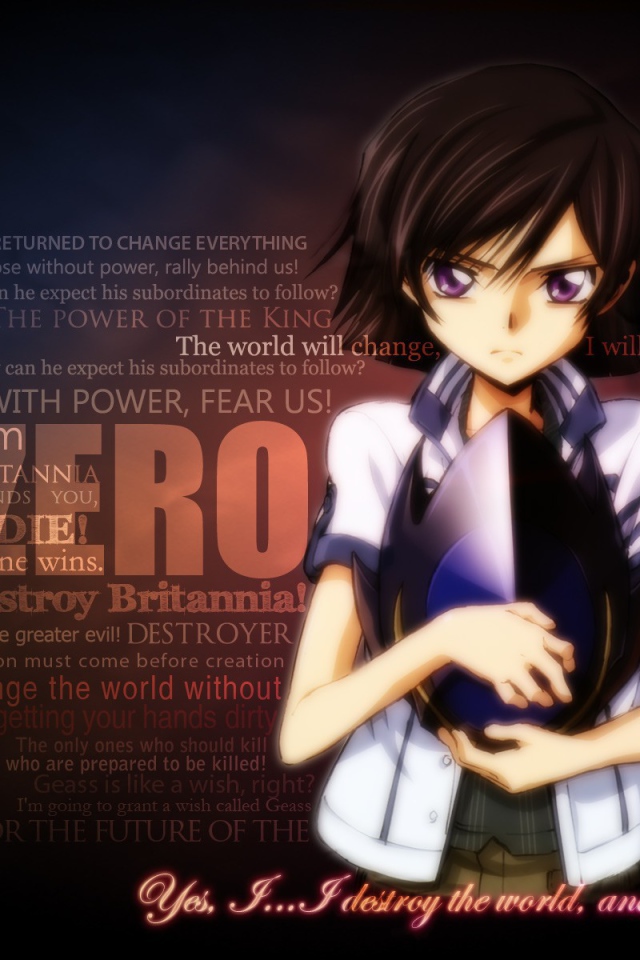 Зеро из аниме Code Geass