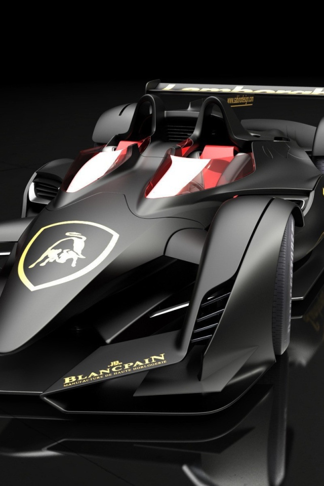 Черный болид для гонок Формула 1