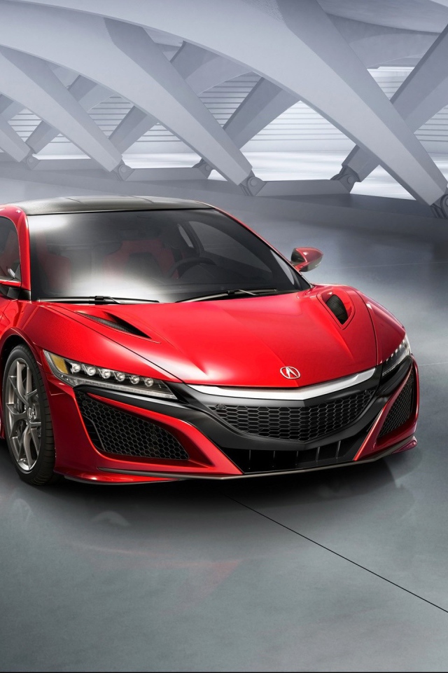 Красная спортивная Acura NSX