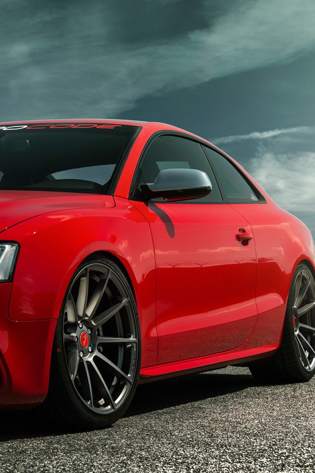 Красный Audi S5, дизайн Vorsteiner