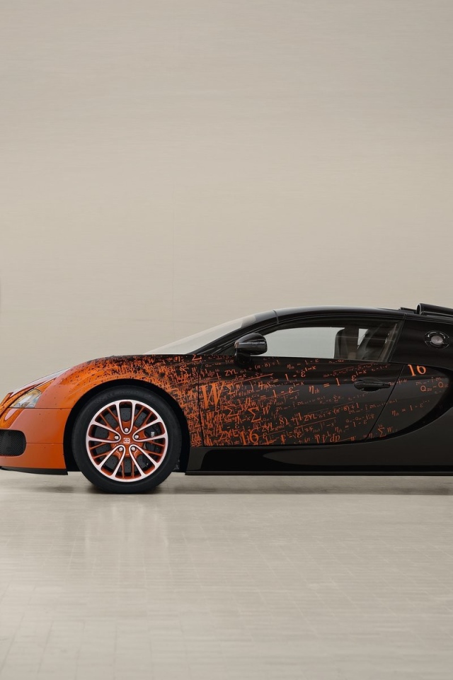 Оранжево черный Bugatti Veyron
